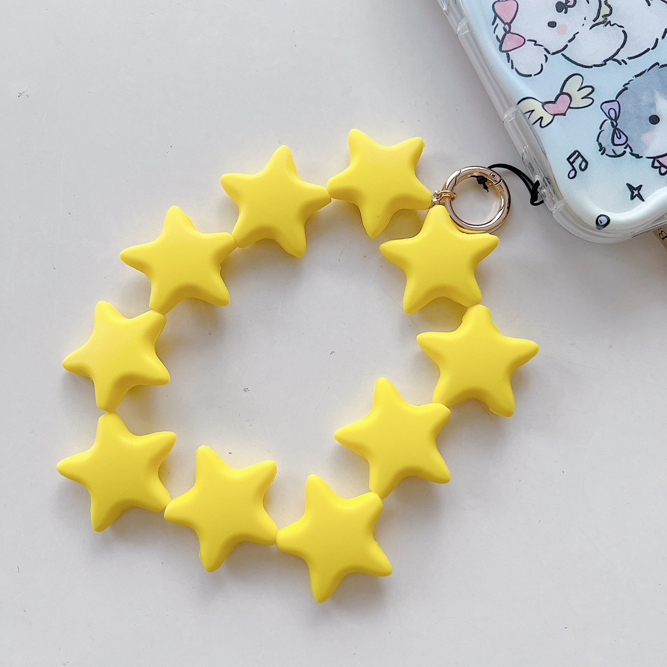 New Silicone Ins Style Five-pointed Star Phone Chain Phone Lanyard Keychain Hanging Ornament Anti-fall Hand Rope Bowl Strap