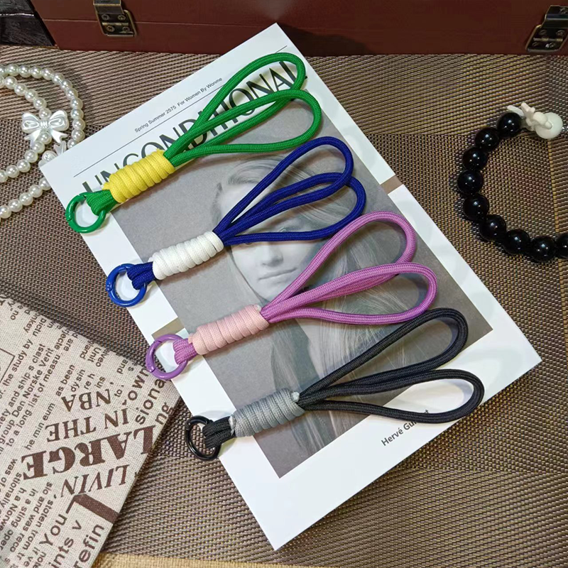 Creative Universal Colored Hanging Rope Phone Hanging Rope Keychain Minimalist Short Phone mobile phone accessories
