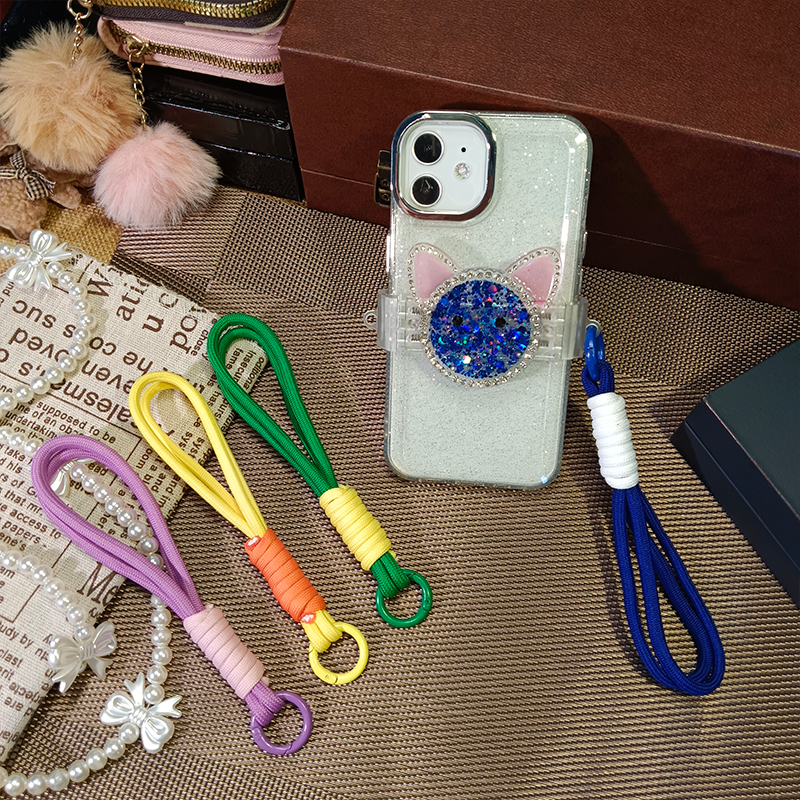 Creative Universal Colored Hanging Rope Phone Hanging Rope Keychain Minimalist Short Phone mobile phone accessories