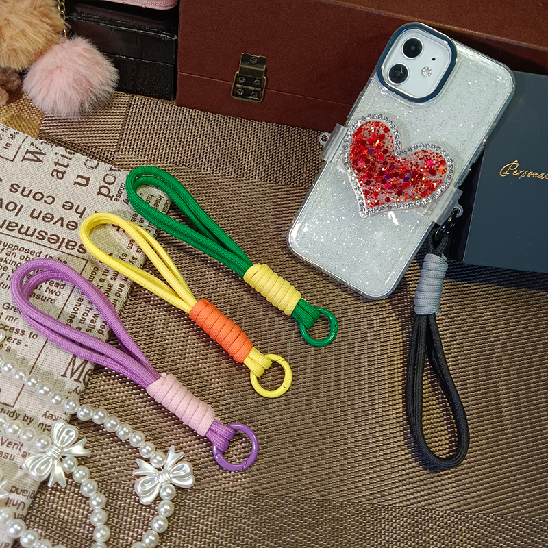 Creative Universal Colored Hanging Rope Phone Hanging Rope Keychain Minimalist Short Phone mobile phone accessories