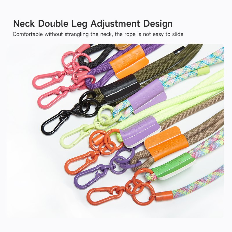 Universal Silicone Phone Case with Nylon Neck Strap Crossbody Plastic Ins Style Keychain Accessories Mobile Phone Cell Phones