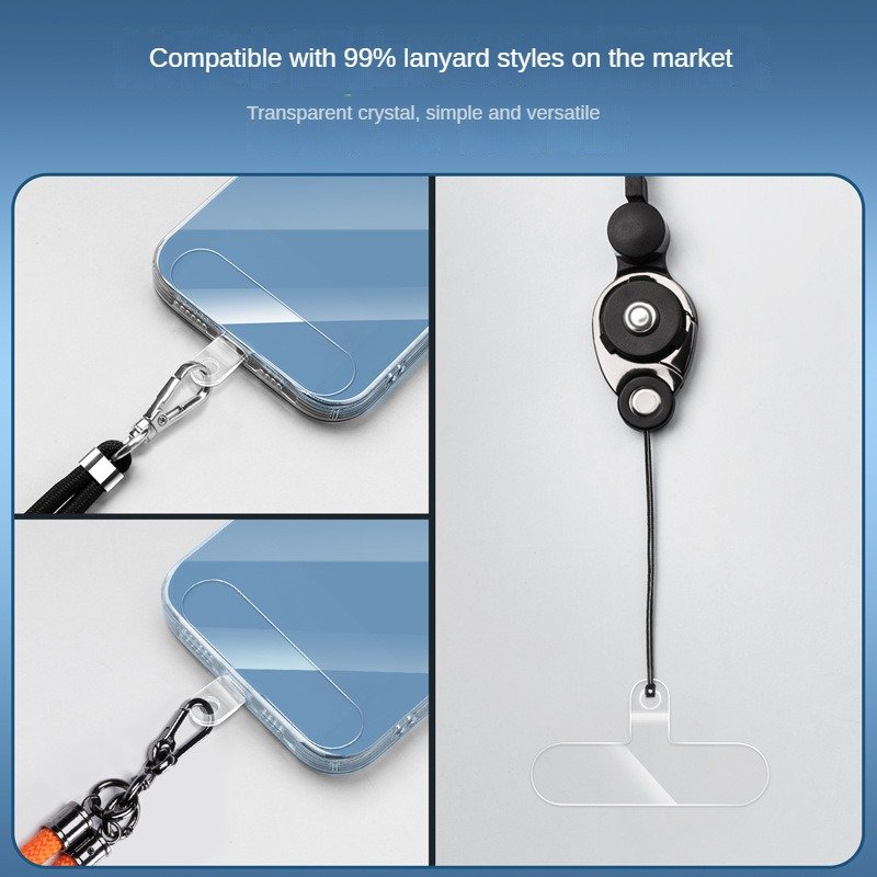 Smartphone TPU Lanyard Strap with Rope Tie String Tether Sling Lasso Mobile Cord TPU Patch Painted Tab Phone Accessories