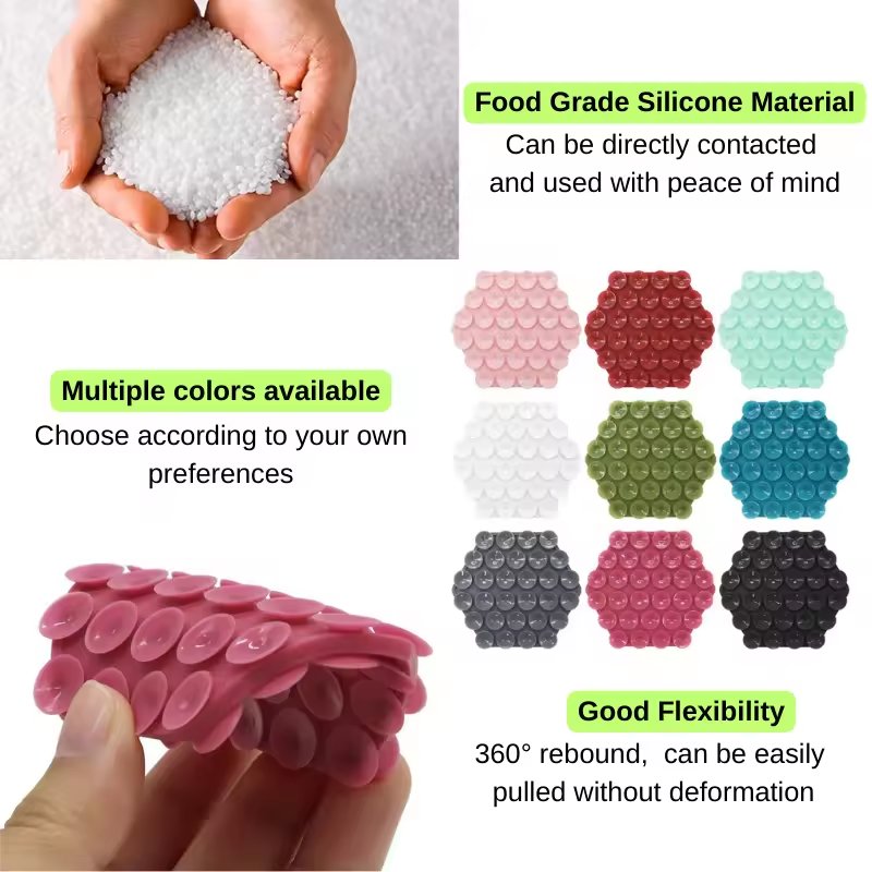 Double Sided Silicone Suction Cup Phone Mount Holder Multi-functional Hands-Free Silicone Strong Suction Phone Case Sticky Grip