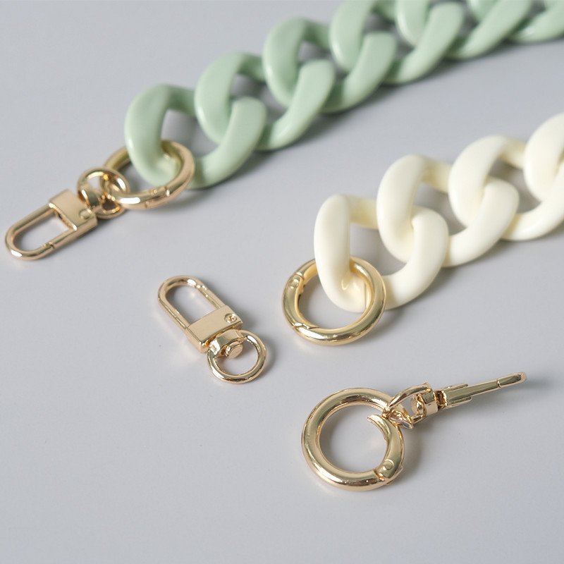 Color Resin Acrylic Chain Links Sets Crossbody Strap Luxury Marble Chain Phone Case Necklace Handbag Chain Acrylic 120cm