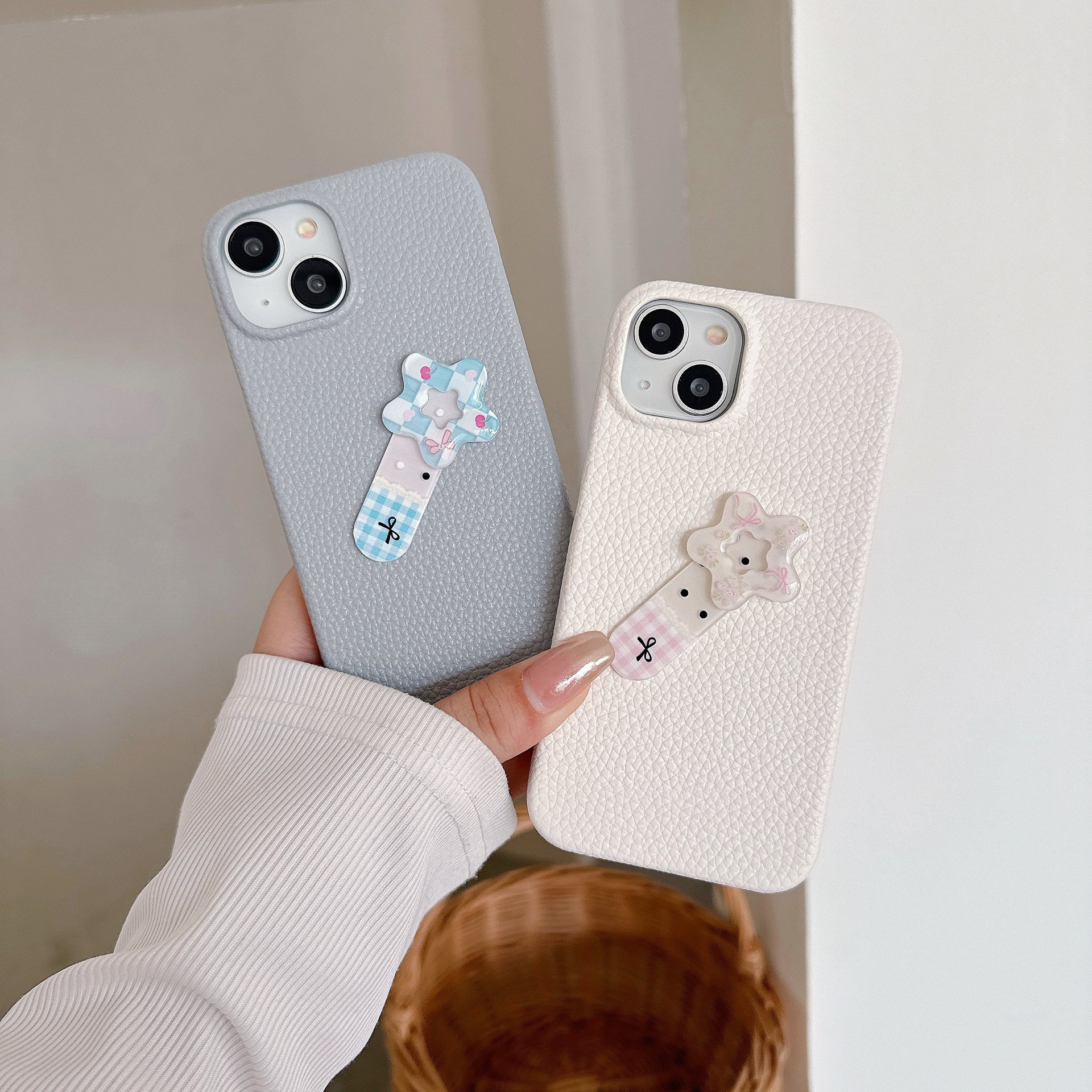 Girls hairpin five-pointed star set case for SAMSUNG S22 23 24 A53 PLUS ULTRA trending card holder phone cover
