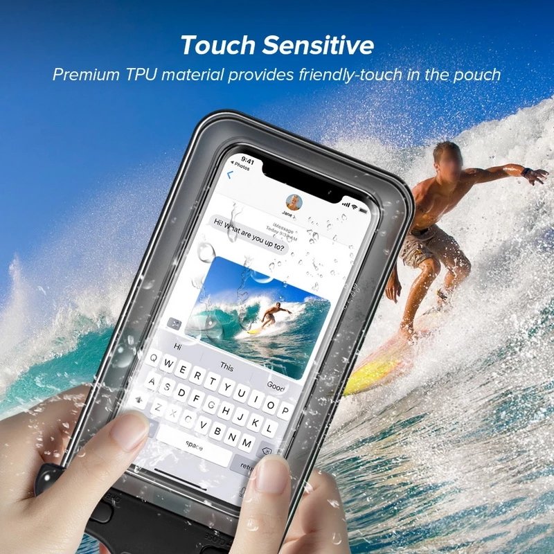 Portable Waterproof Phone Case Pouch Underwater Dry Bag With Neck Strap Swimming Phone Bag For Water Games Beach Sport Skiing