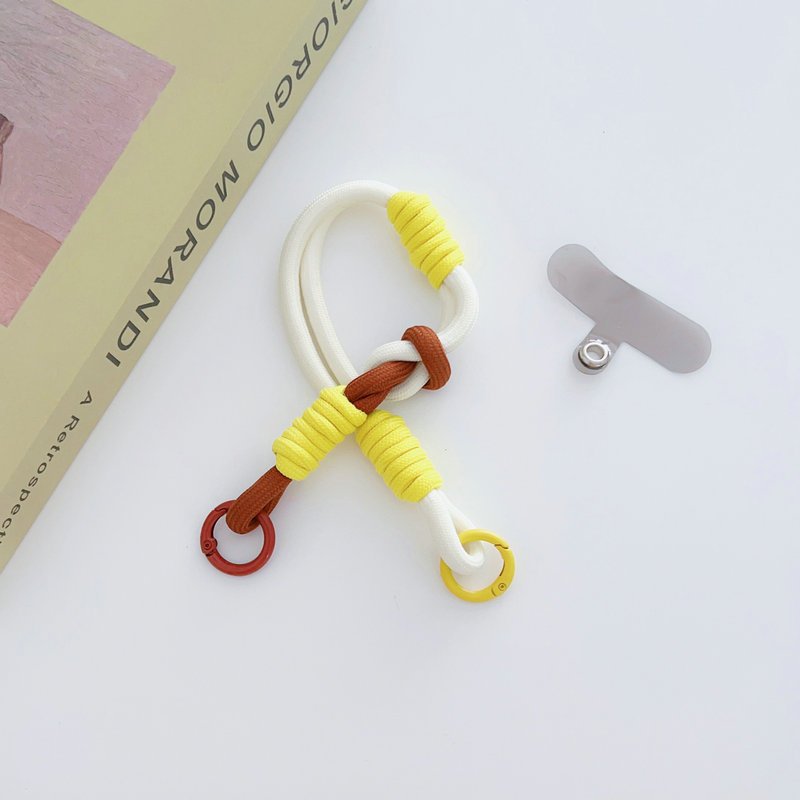 Hot Selling Anti Loss Keychain Adjustable Hand Polyester Woven Colorful Wrist Hanging Phone Lanyard Strap For phone and cup