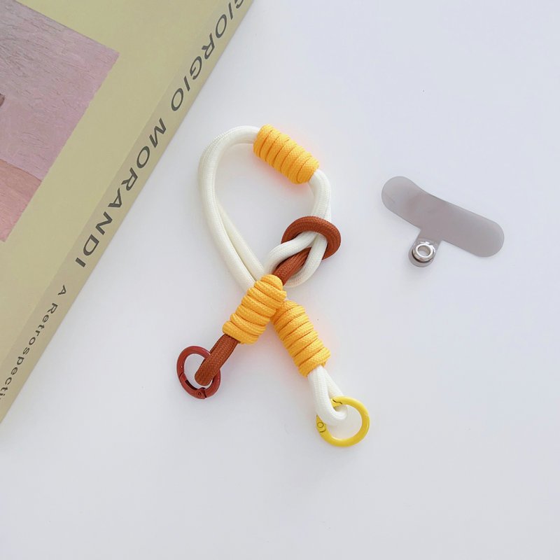 Hot Selling Anti Loss Keychain Adjustable Hand Polyester Woven Colorful Wrist Hanging Phone Lanyard Strap For phone and cup