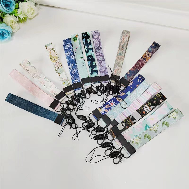 Custom Factory Wrist Lanyards Key Chain Holder Wristlet Keychain Lanyard Phone Key Mobile Lanyard with Logo