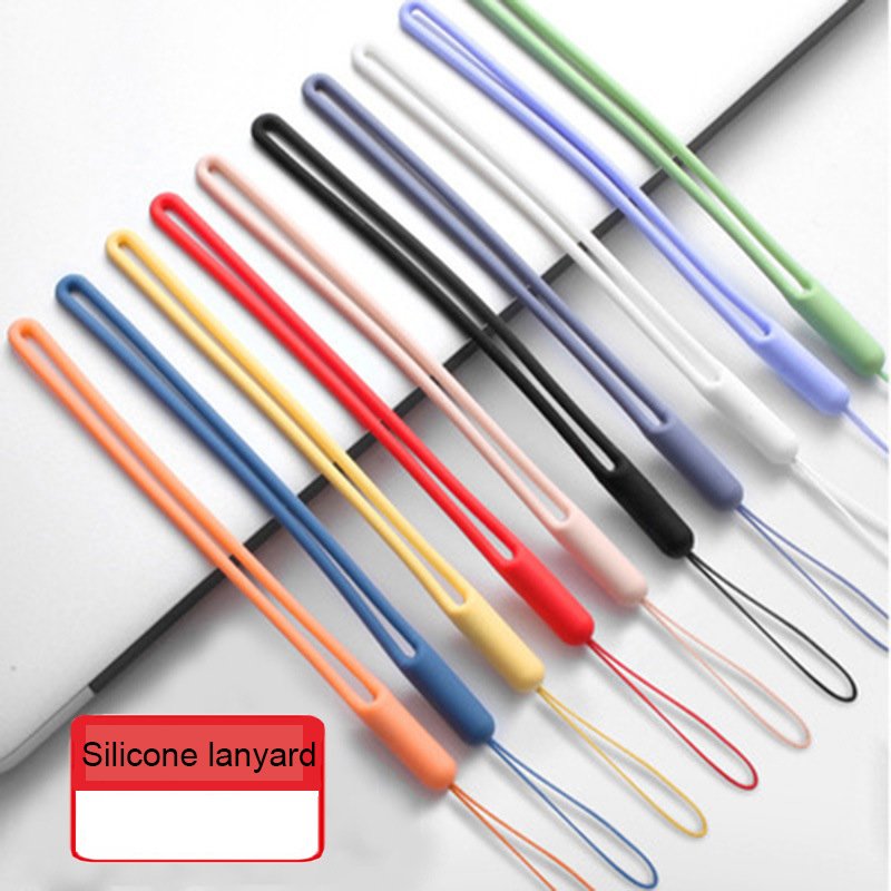 Short Lanyard Keychain Silicone Wrist Hand Lanyard Strap for mobile phone, cell phone lanyard