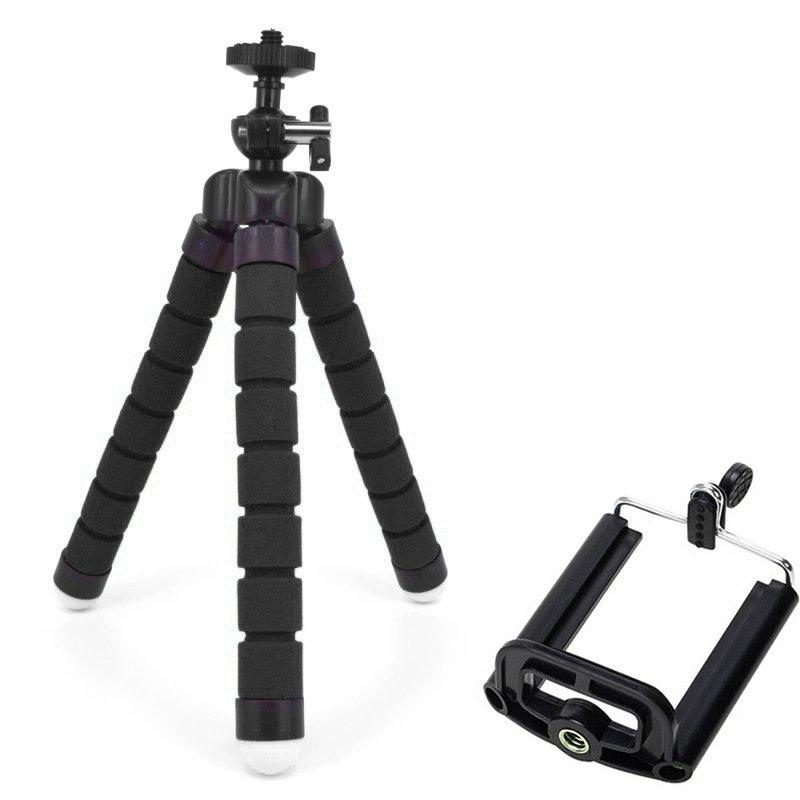 Sponge Mobile Phone Holder Mini Foldable Tripod Flexible Tripods Bracket Selfie Stick Tripod For Camera Accessory