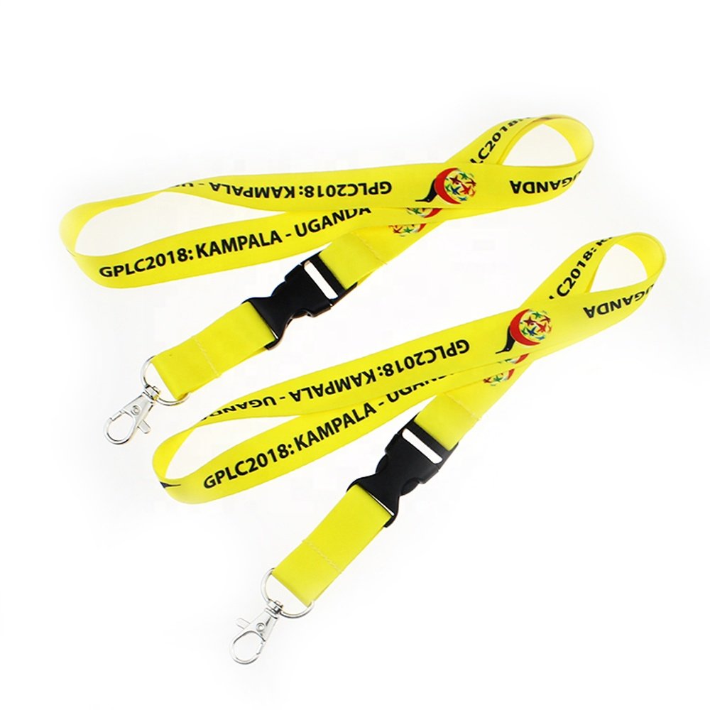 Promotional festival lanyard customized VIP neck strap polyester lanyard with metal hook for event