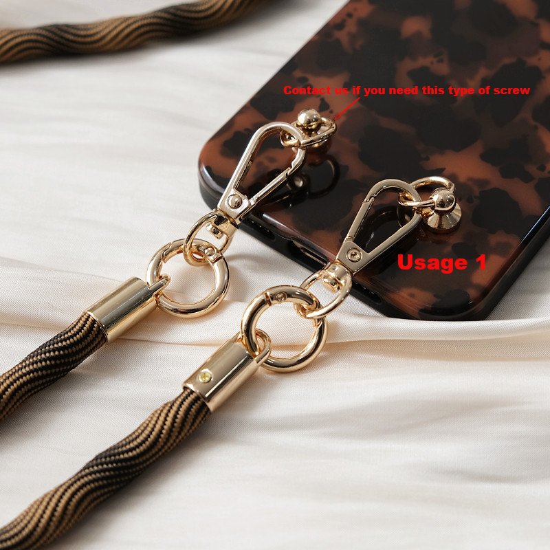 Colorful 7mm Phone Shoulder Strap Necklaces Accessories Mobile Phone Cord Versatile Strap Anti Loss Cell Phone Lanyards 120cm