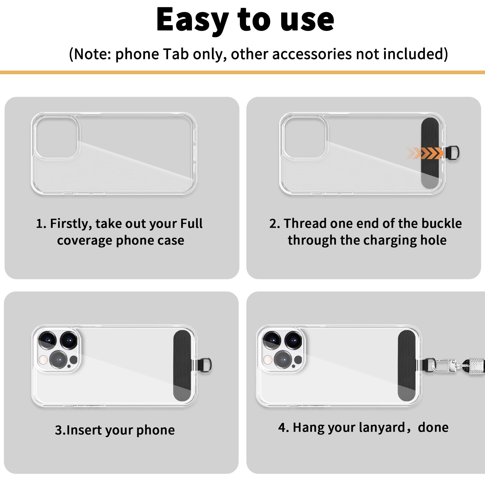 Shape Mobile Phone Accessories Universal Necklace Crossbody Phone Lanyard Patch Tab Tether Cell Mobile Phone Strap
