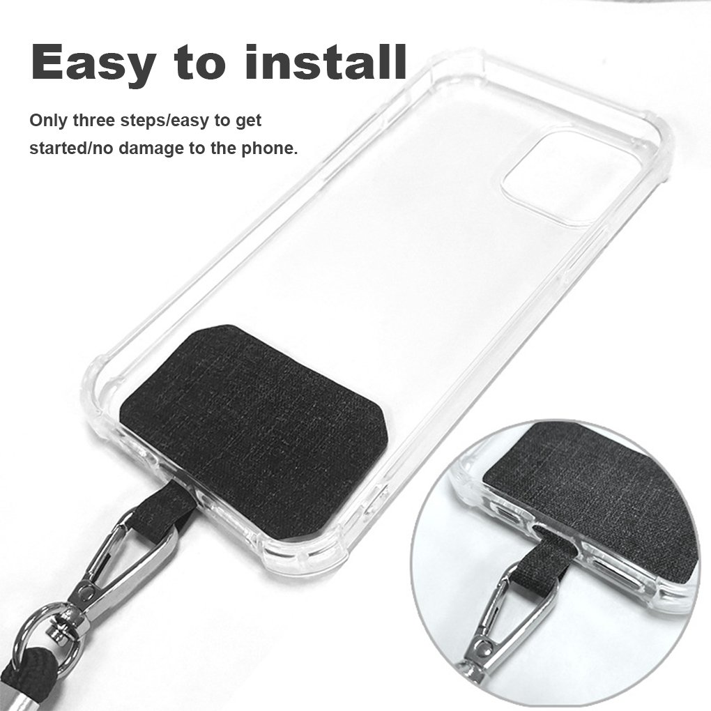 2024 Universal Crossbody Soft Rope Cell Phone Strap Lanyard 9 Colors Chain Hanging Cord Sports Mobile Phone Lanyard Patch