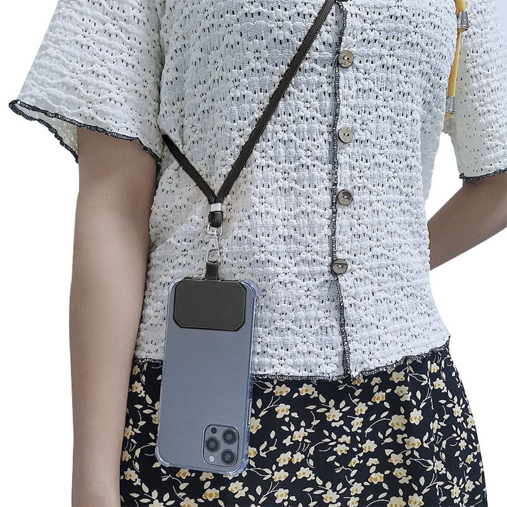 2024 Universal Crossbody Soft Rope Cell Phone Strap Lanyard 9 Colors Chain Hanging Cord Sports Mobile Phone Lanyard Patch