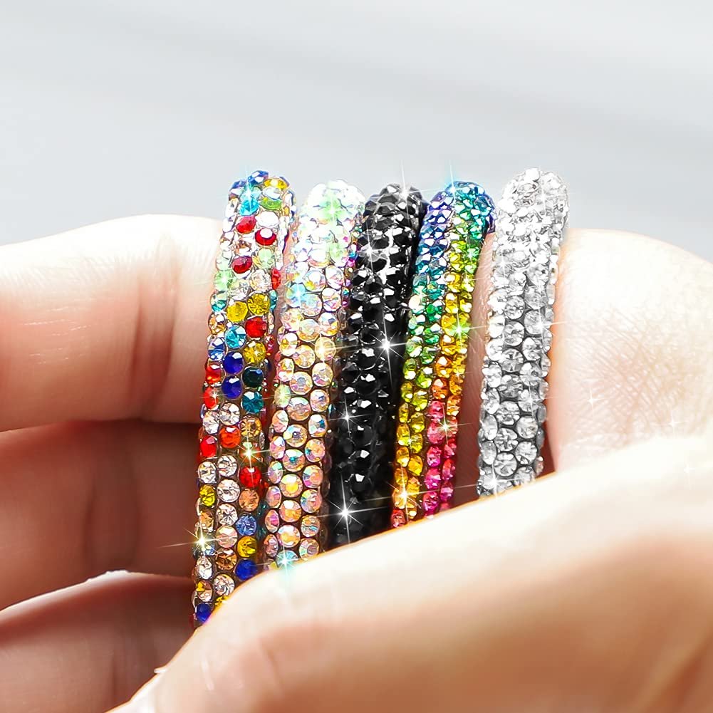 Luxury Bling Glitter Crystal Rhinestone Women Mobile Phone Strap Crossbody Neck Lanyard with Metal Clasp Keyring ID Card Holder