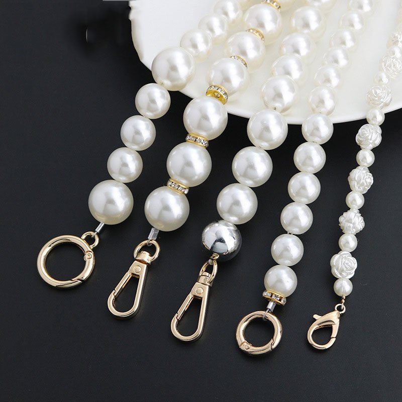 Pearl Mobile Phone Chain Beads Phone Case Charms Hook handbag Straps Crossbody Fashion Chain Lanyard Necklace Beads