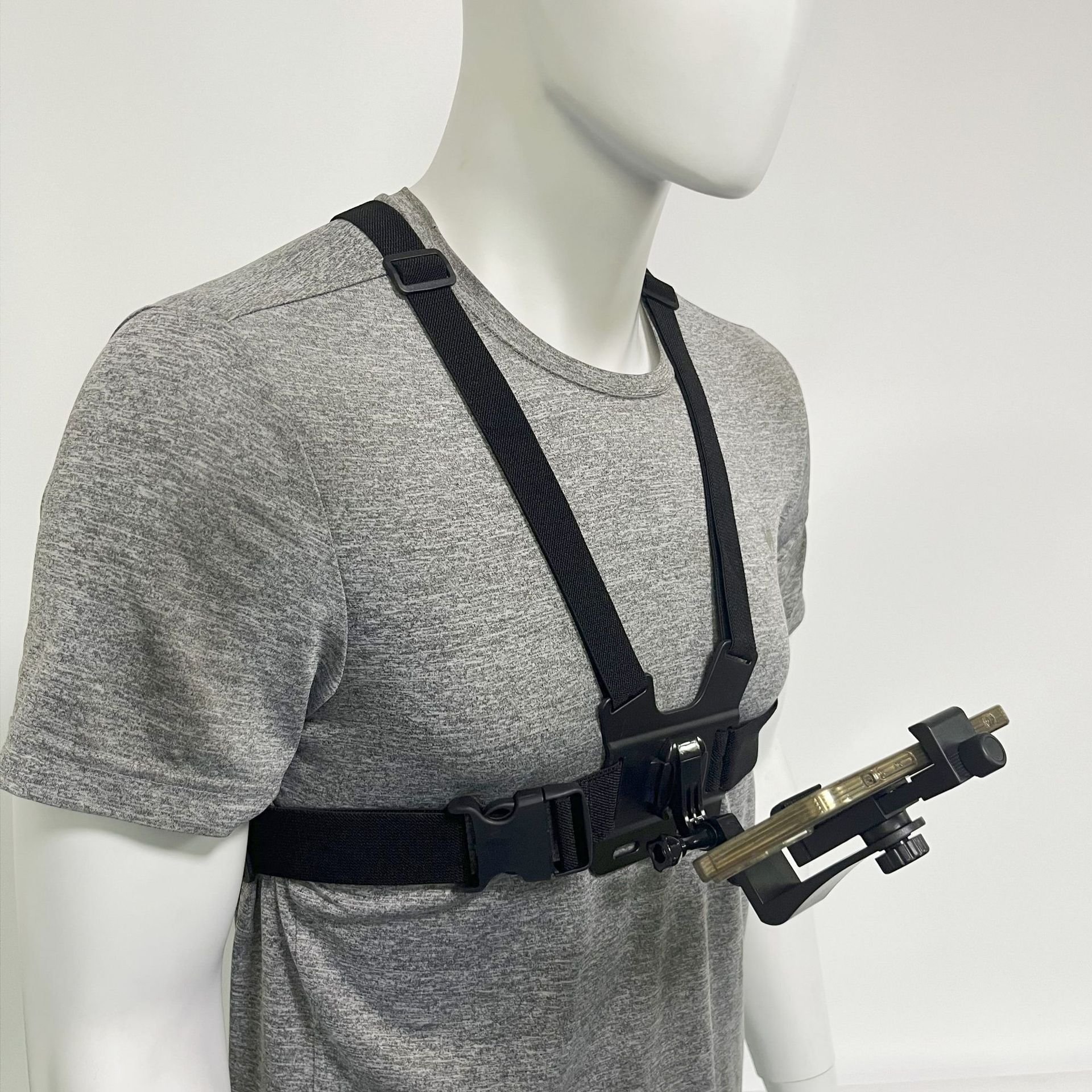 Mobile Phone Adjustable Elastic Belt Body Mount Chest Strap Harness Set for Gopros 11 10 9 Max 8 7 6 5 and Insta 360 Cameras