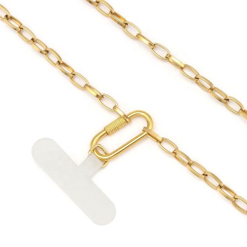High quality metal chain phone straps with card Mobile Phone Straps Cross-body Strap