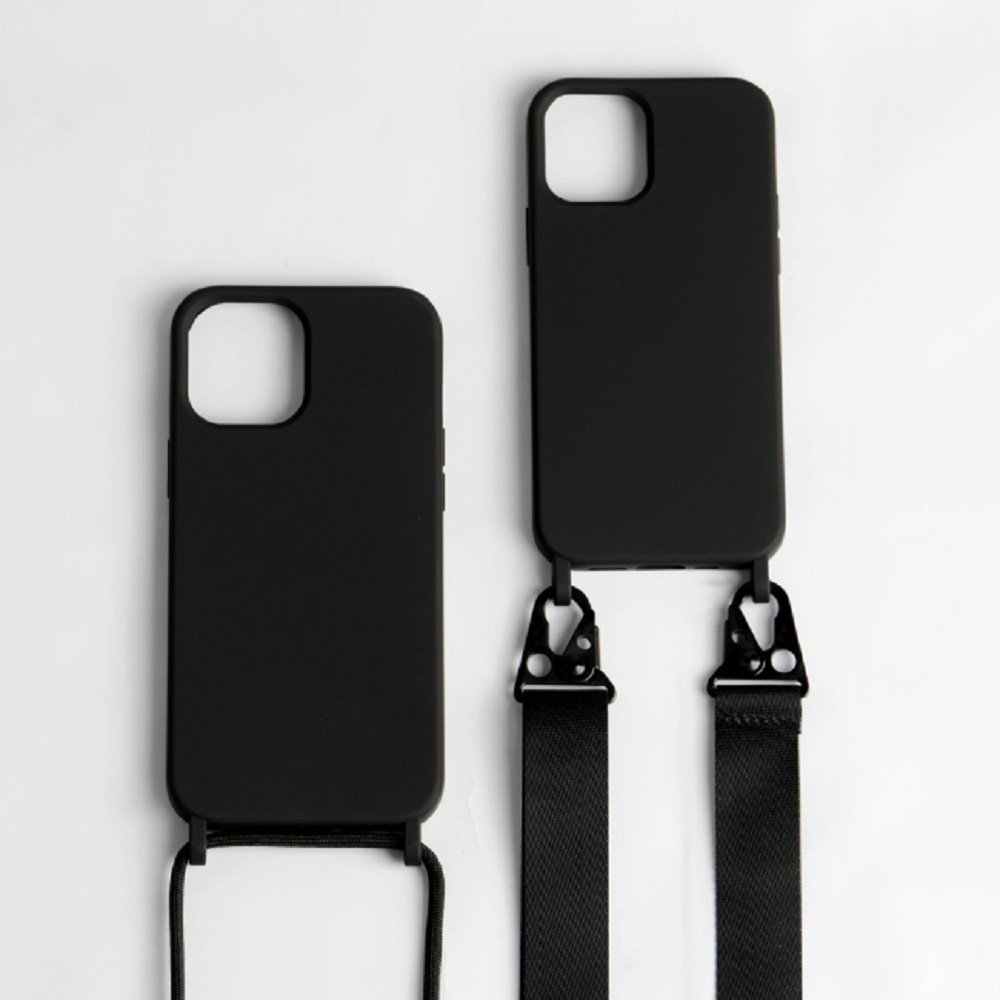 New Product Removable Silicone Sports Cell Phone Lanyard Case Beige Compatible iPhone 14 12 Pro Max 13 mini Samsung S21 S22 Plus