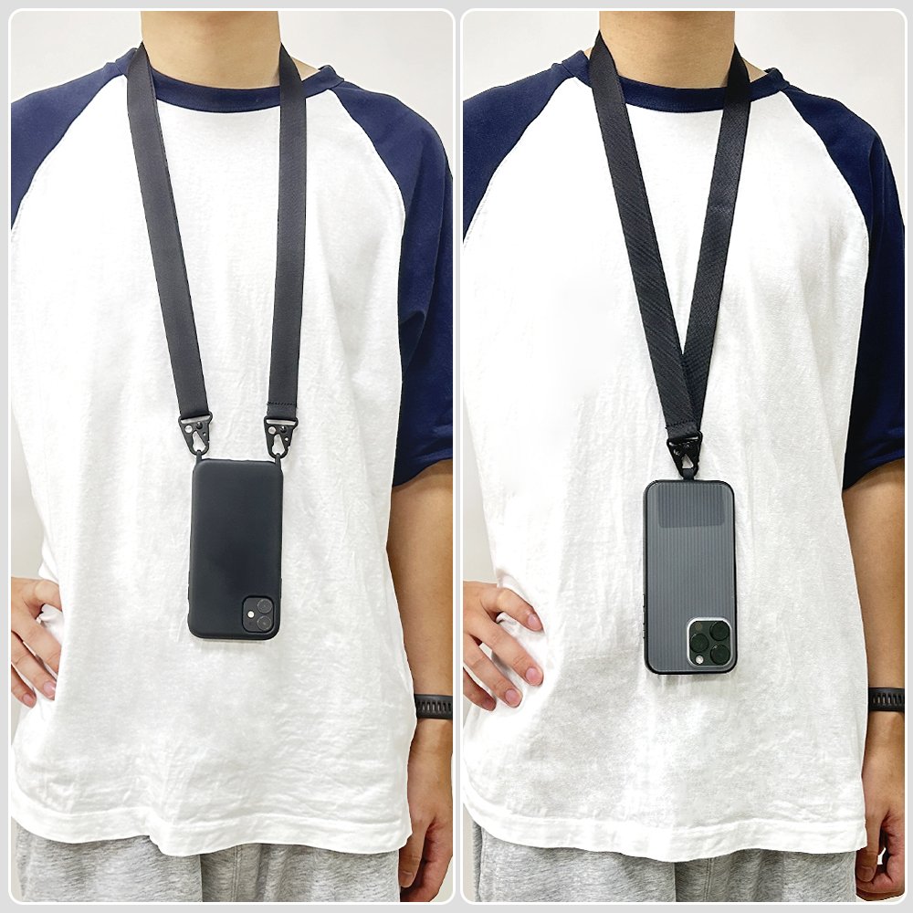 Universal 145*2.5cm Adjustable Key Hook Lanyard For Mobile Phone Case Colorful Nylon Necklace Chain Neck Strap Belt String Ropes