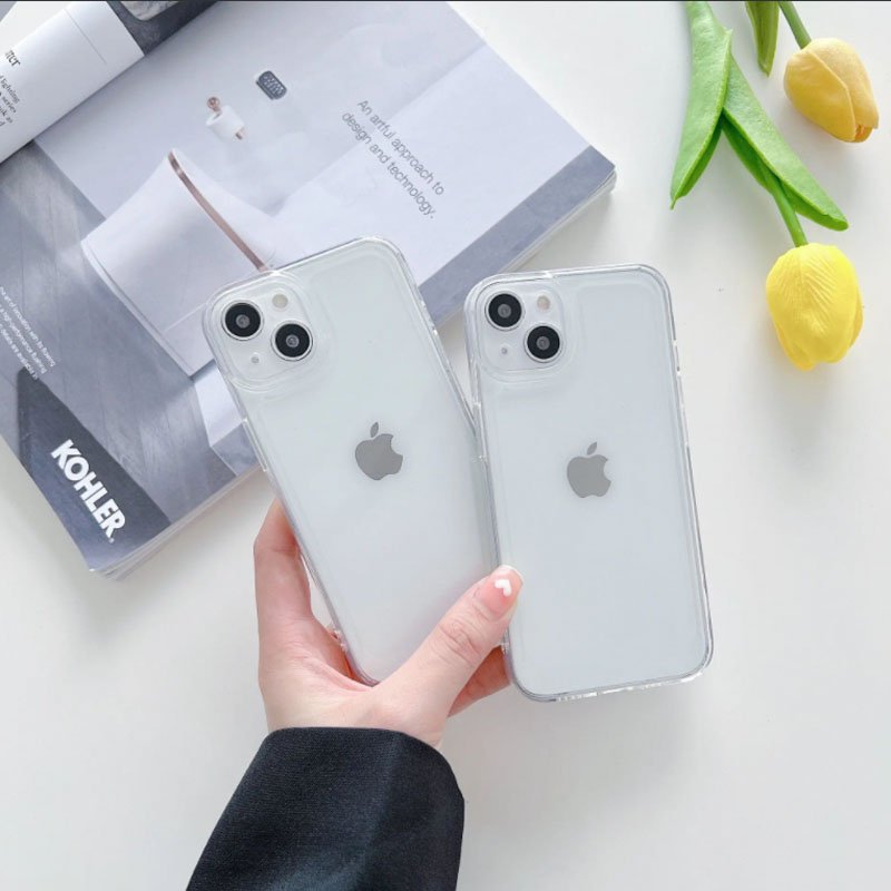 Soft TPU Crystal Bulk Degradable Cell case phone For iphone15 Pro Max 16 14 13 12 8 Plus Xs Raised Edges Protect Camera & Screen