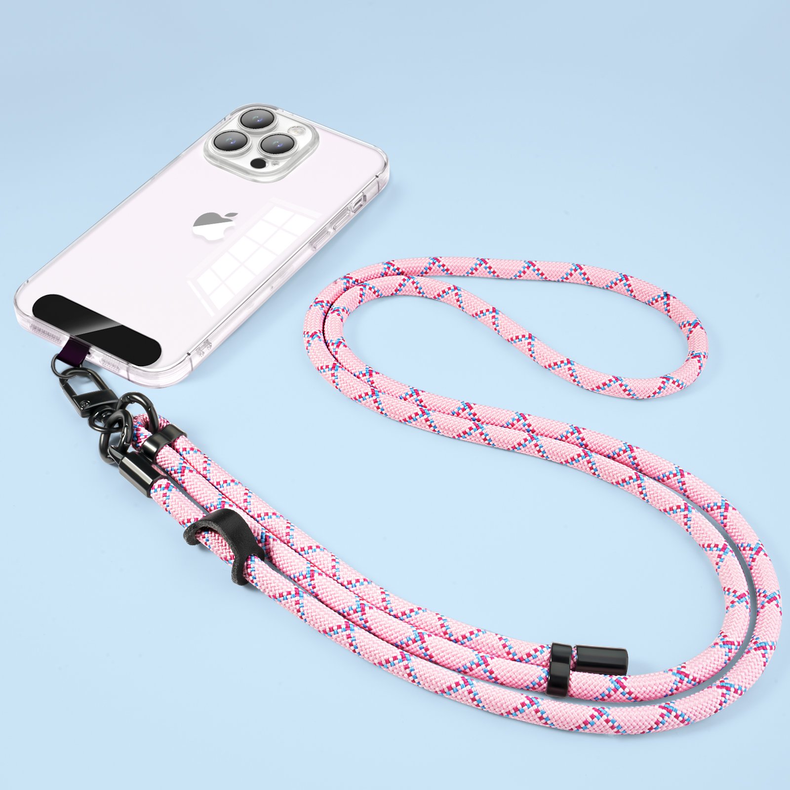 Mobile Phone Accessories Universal Crossbody Necklace Strap Patch Tab Tether Nylon Cell Smartphone Phone Case Lanyard