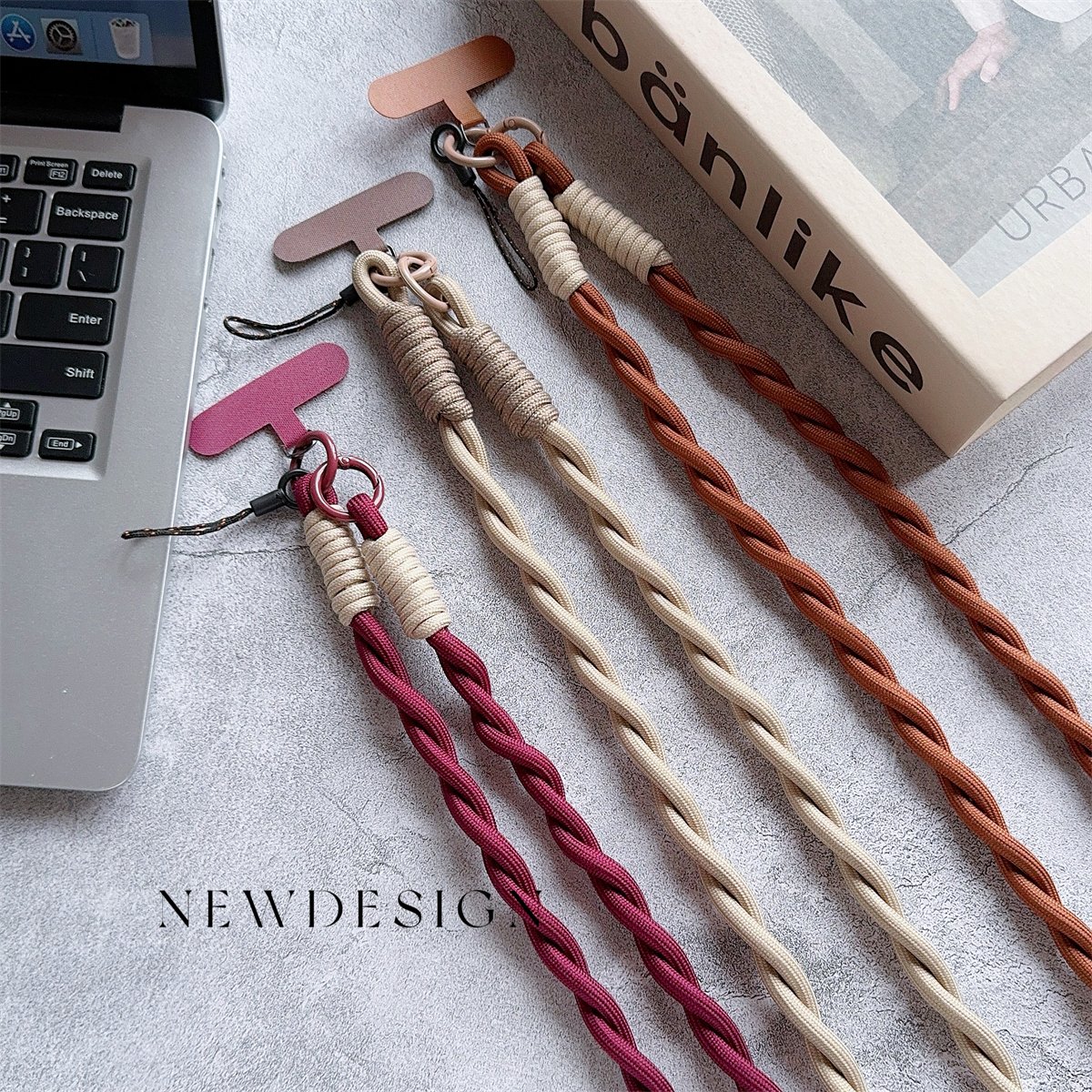 Twist Nylon Strap Mobile Phone Universal Lanyard Crossbody Rope Mobile Phone Long Lanyard Shoulder Strap Rope Lanyard Neck