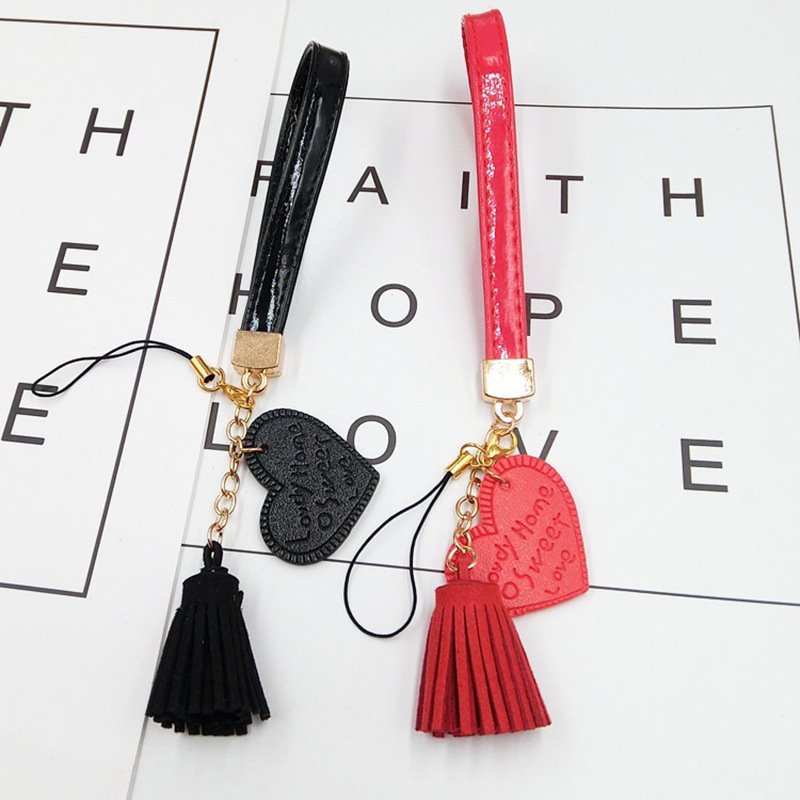 Accessories Mobile Phone Chain Color Portable Mini Mobile Phone Peripherals Durable Handmade Love Lanyard Fashion Practical
