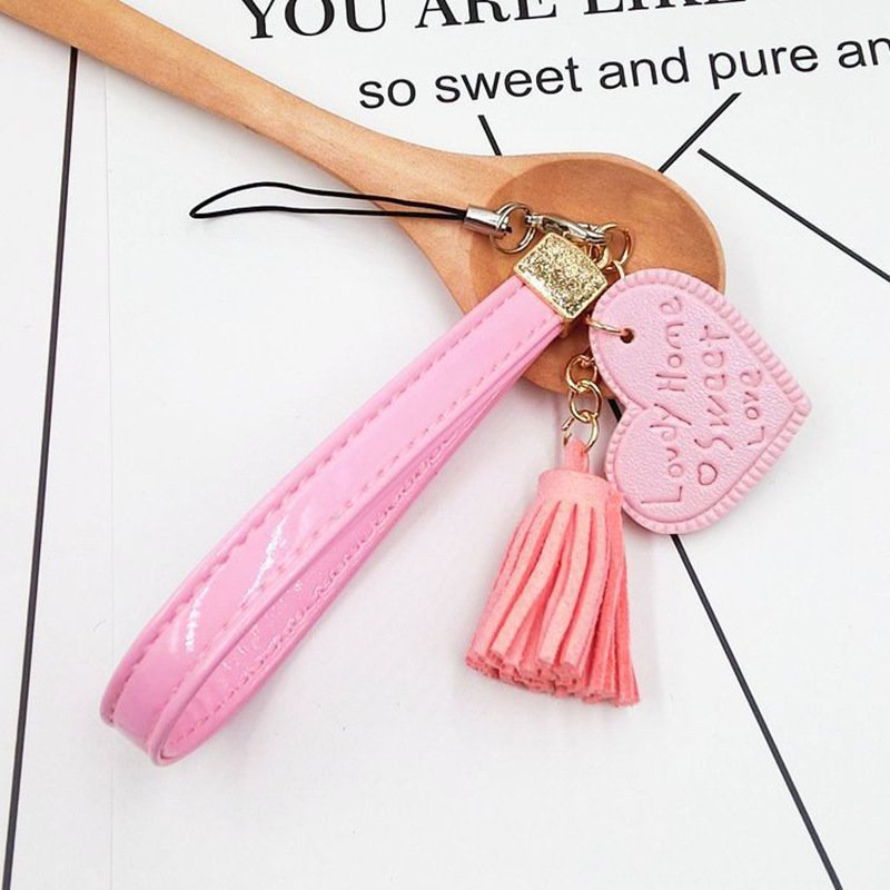 Accessories Mobile Phone Chain Color Portable Mini Mobile Phone Peripherals Durable Handmade Love Lanyard Fashion Practical