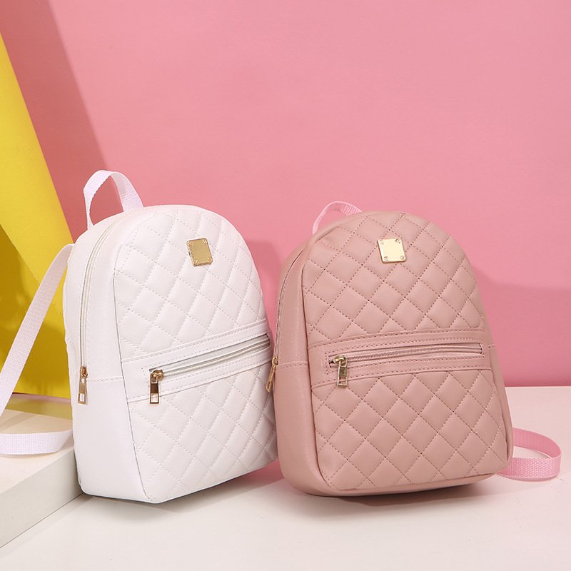 Women's backpacks 2024 wholesale pu leather backpacks for women embroidery solid color large capacity ladies shoulder bags