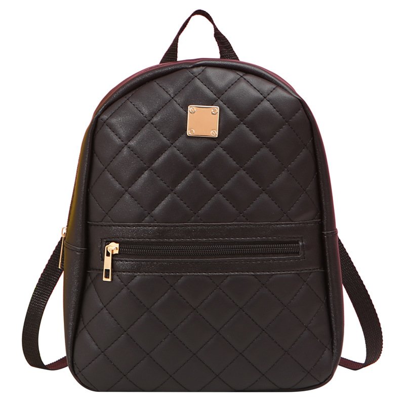 Women's backpacks 2024 wholesale pu leather backpacks for women embroidery solid color large capacity ladies shoulder bags