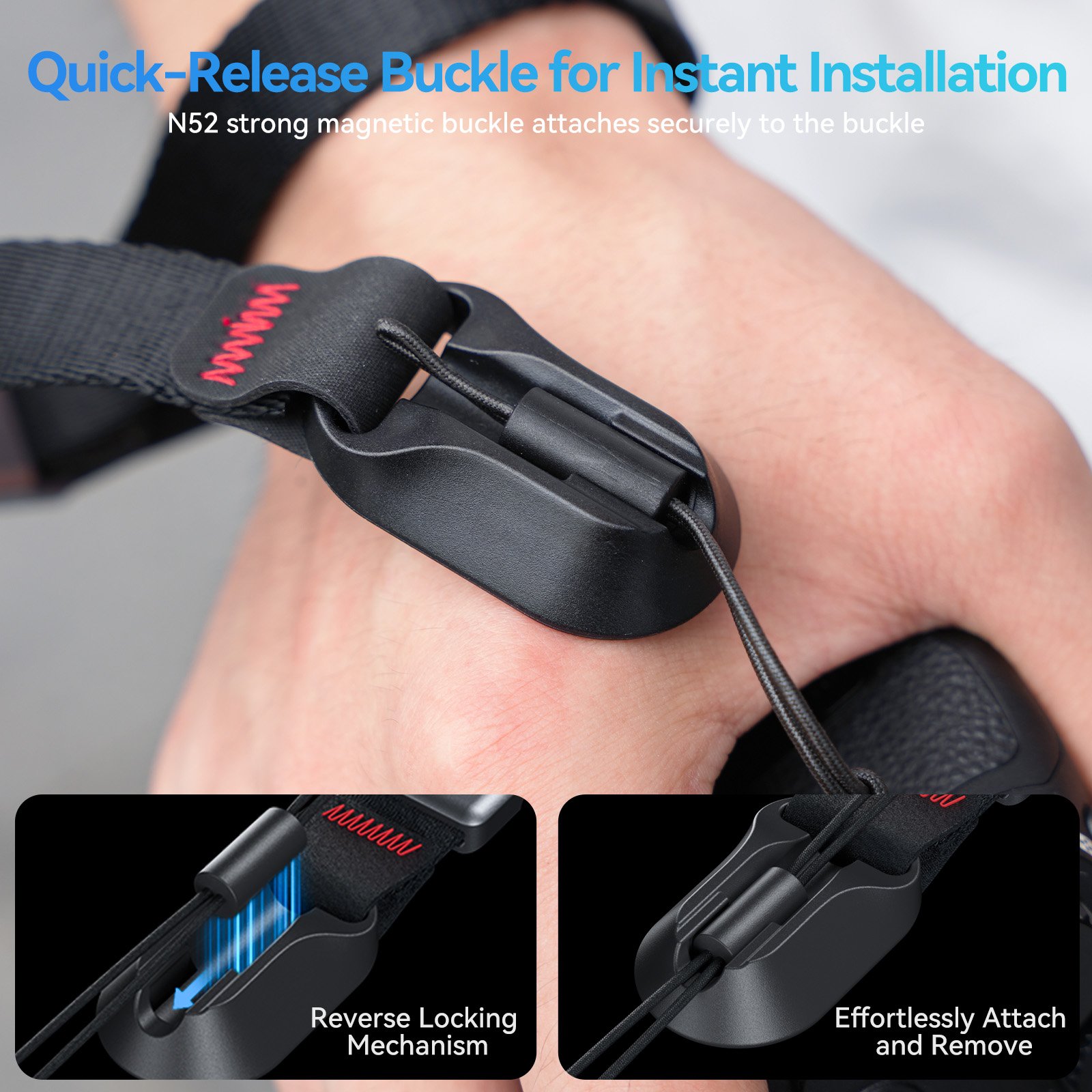 TELESIN anti-loss digital camera sports camera mobile phone rope accessories multipurpose magnetic wrist strap