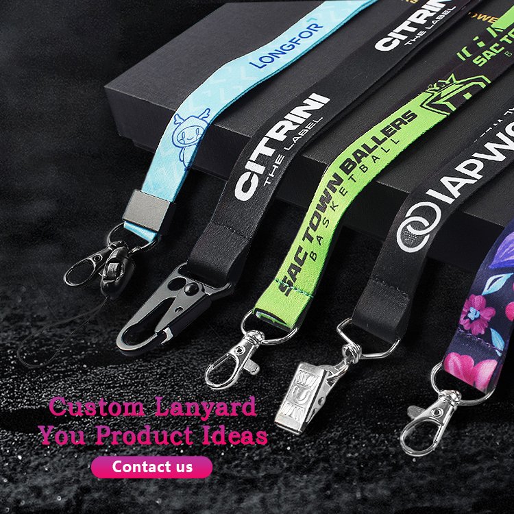 Cheap Any Size Lanyard Keychain Neck Tool Free Sample Polyester Strap Printed For Sublimation Custom Lanyards With Logo Custom