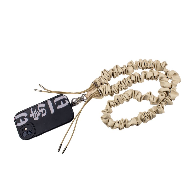 Bungee Mobile Phone Wrist Strap Fashion Hot Sale Cotton Fabric Wrist Strap Custom Woven Label Logo With Metal Hook