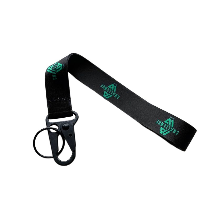 Custom Key Lanyard Mobile Phone Strap Carabiner Short Wrist Nylon and Polyester Lanyard Car Keychain Motorcycle Lanyard