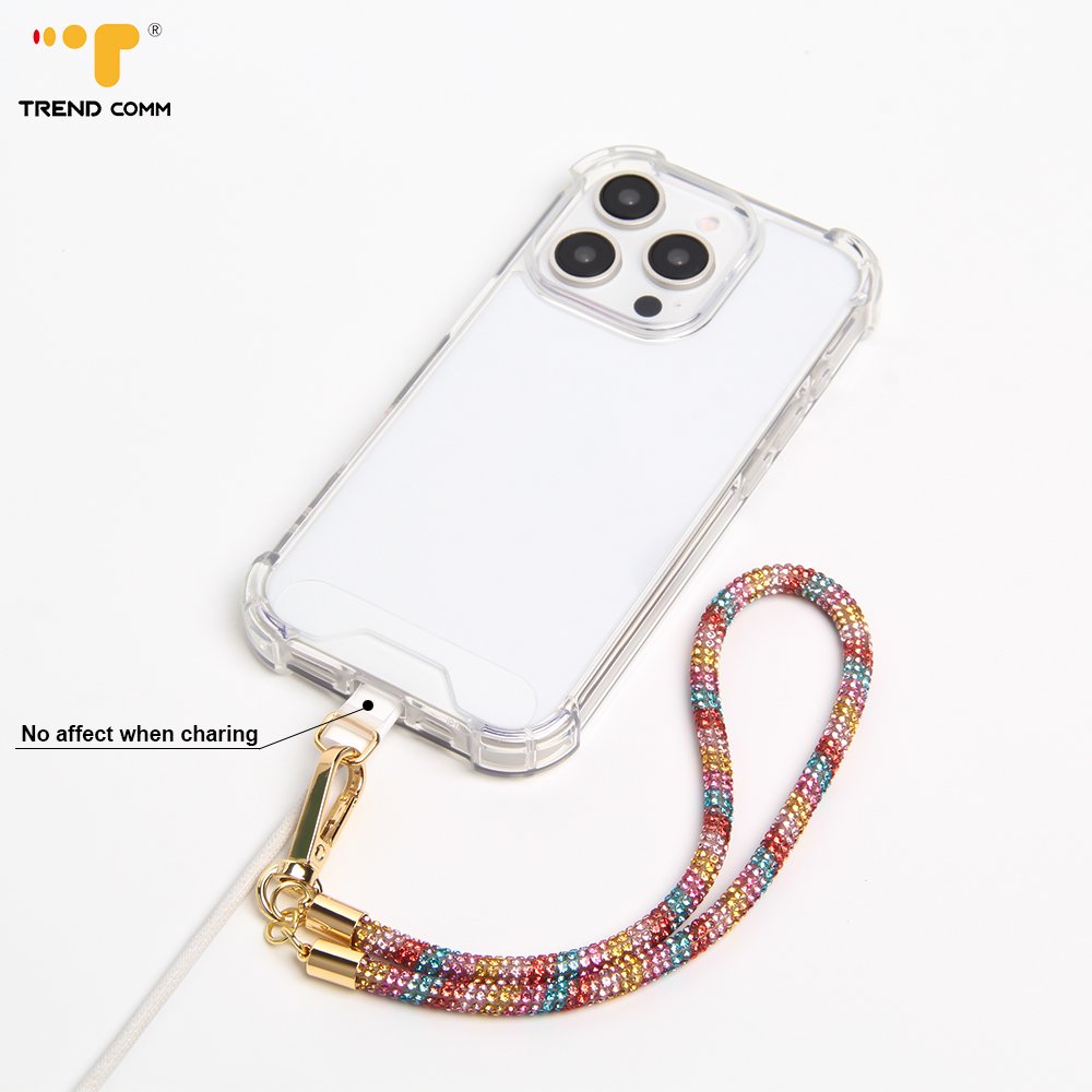 Shiny Rhinestones Wristlet and Jewelry Lanyard Chain Promotional Gift Mobile Phone Straps