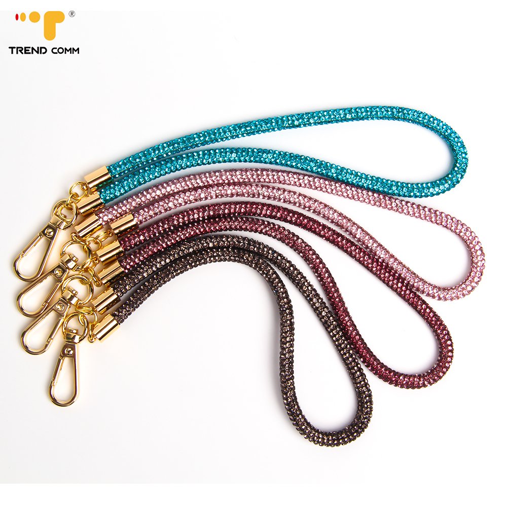 Shiny Rhinestones Wristlet and Jewelry Lanyard Chain Promotional Gift Mobile Phone Straps