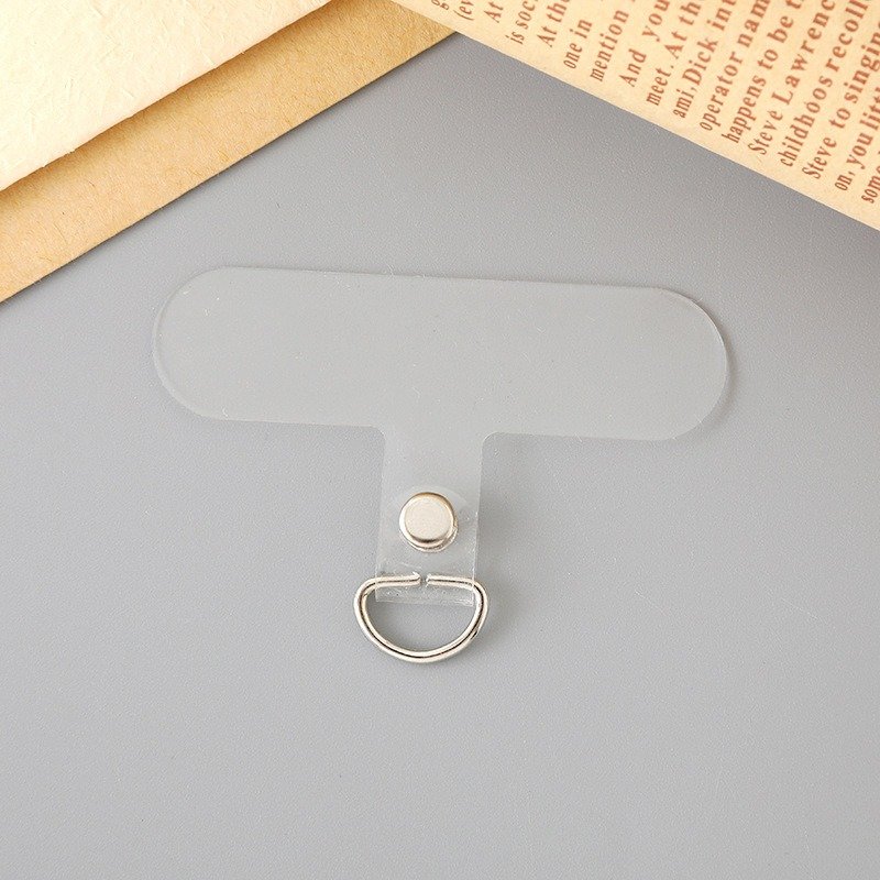 New Environmentally Friendly PVC Transparent Patch For Mobile Phone Straps Detachable Anti Loss Clear T-Shaped Adaptor Pad