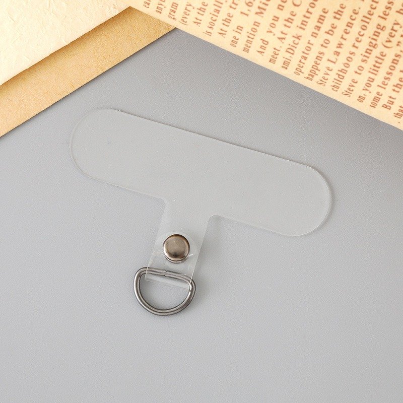 New Environmentally Friendly PVC Transparent Patch For Mobile Phone Straps Detachable Anti Loss Clear T-Shaped Adaptor Pad