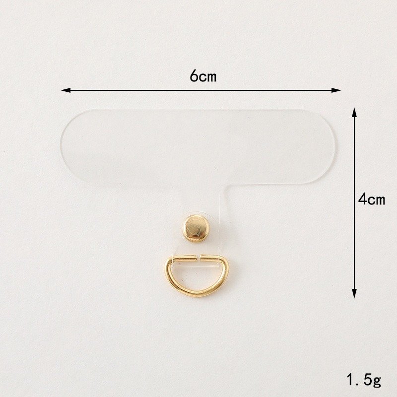 New Environmentally Friendly PVC Transparent Patch For Mobile Phone Straps Detachable Anti Loss Clear T-Shaped Adaptor Pad