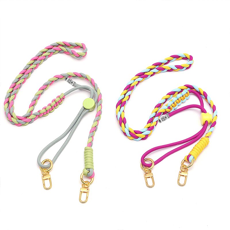 Handmade mobile phone straps thick knitting smartphone cou lanyard macrame crossbody paracord shoulder braided phone charm strap