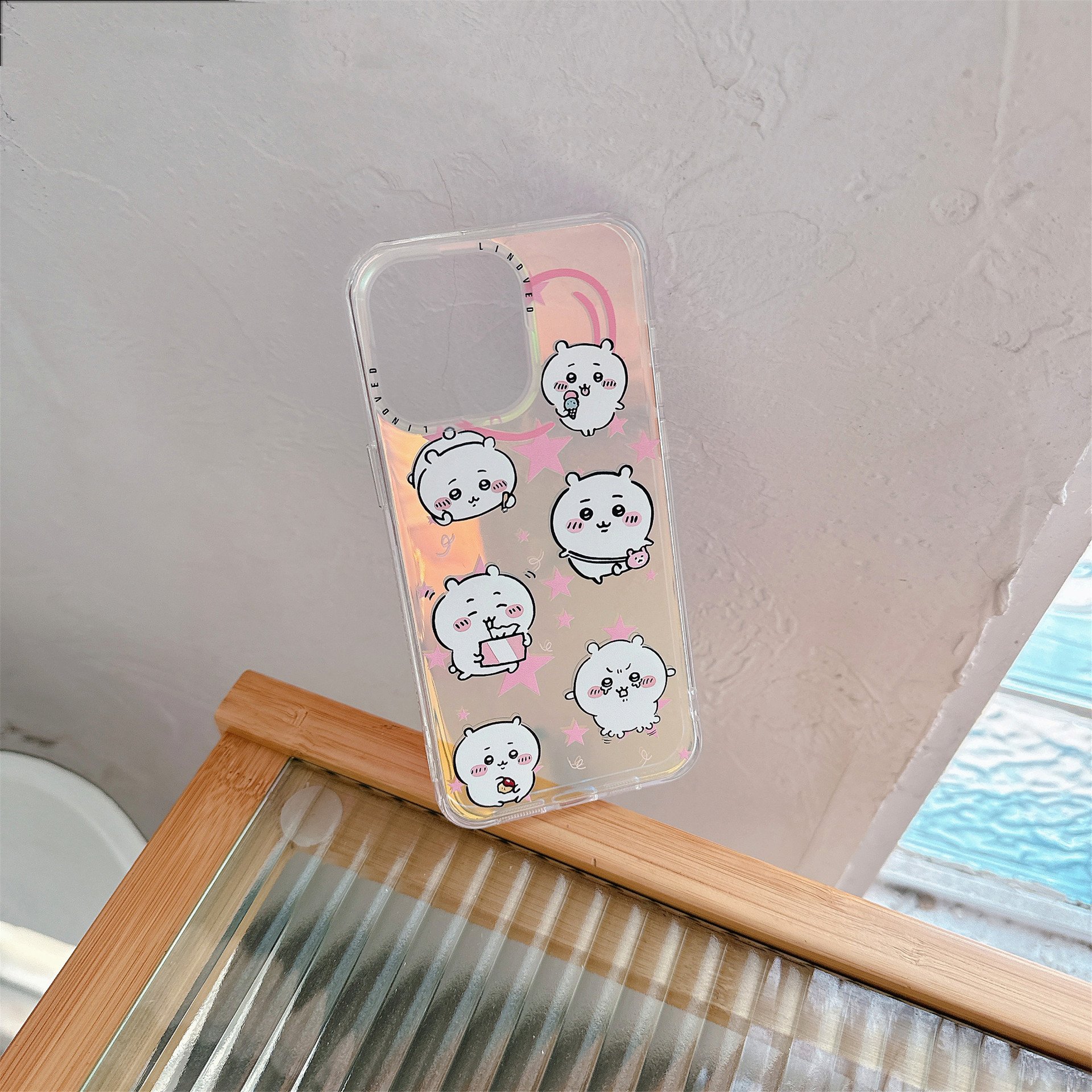Cute Stitch Acrylic Mobile Phone Case For iPhone 16 15 14 13 12 11 Pro max Rabbit IMD custom Cartoon tpu Shockproof Back Cover
