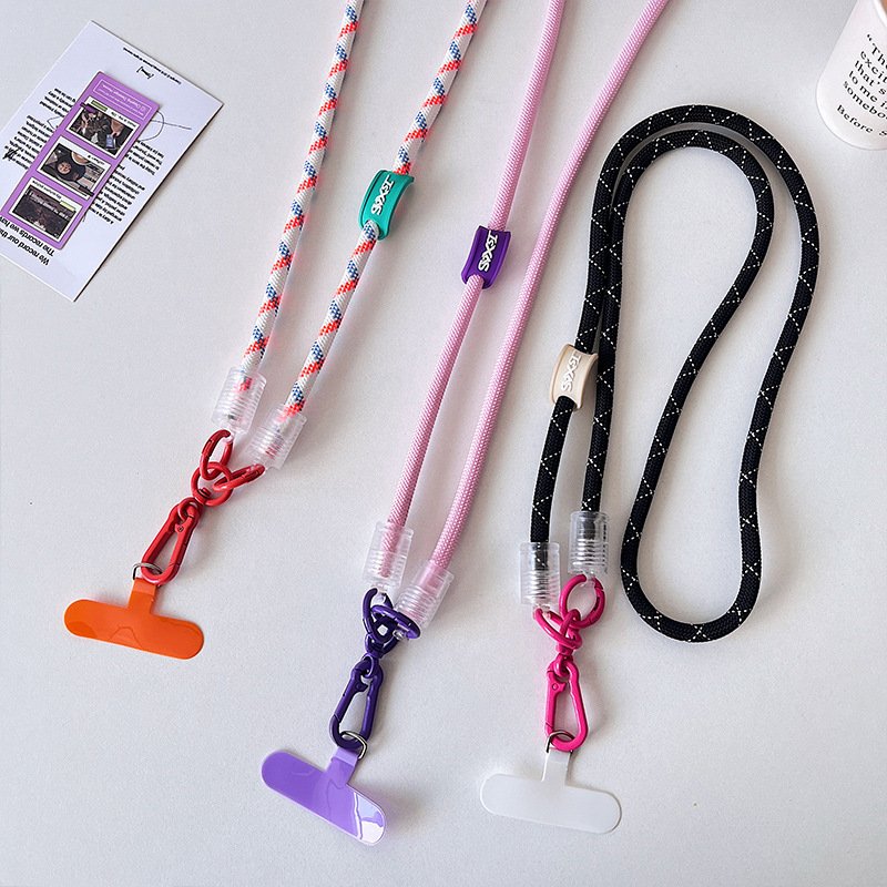 Durable Strap Metal Plate Braided Paracord Lanyard for ID Card Camera Wallet Keys