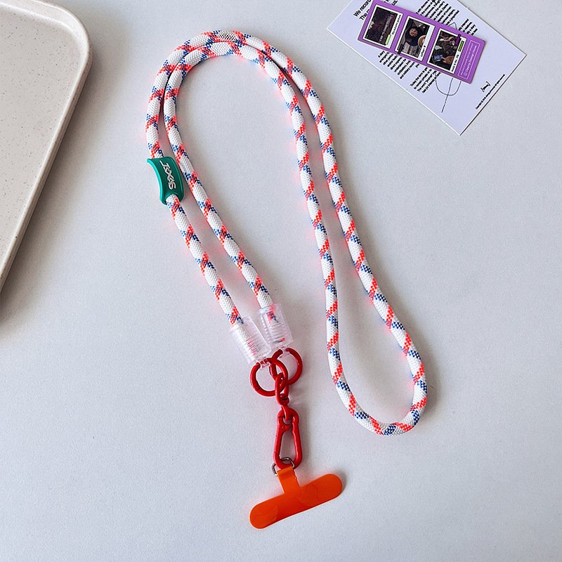 Durable Strap Metal Plate Braided Paracord Lanyard for ID Card Camera Wallet Keys