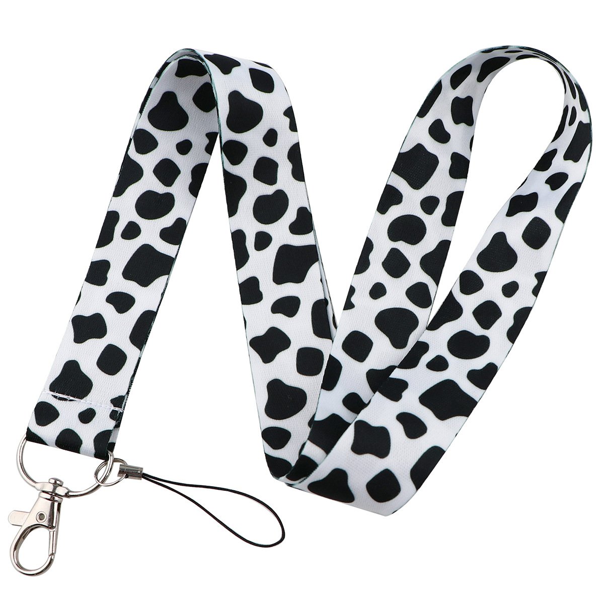 Cute Cow Credential Holder Zebra Lanyards for Key Neck Strap For Card Badge Gym Keychain Key Holder Hanging Adjust Phone Charm