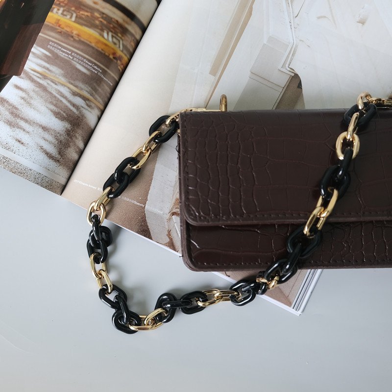 Fashion Amber Acrylic Phone Chain Stone Textured Mobile Phone Straps Glossy Custom Phone Charm