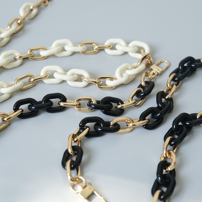 Fashion Amber Acrylic Phone Chain Stone Textured Mobile Phone Straps Glossy Custom Phone Charm