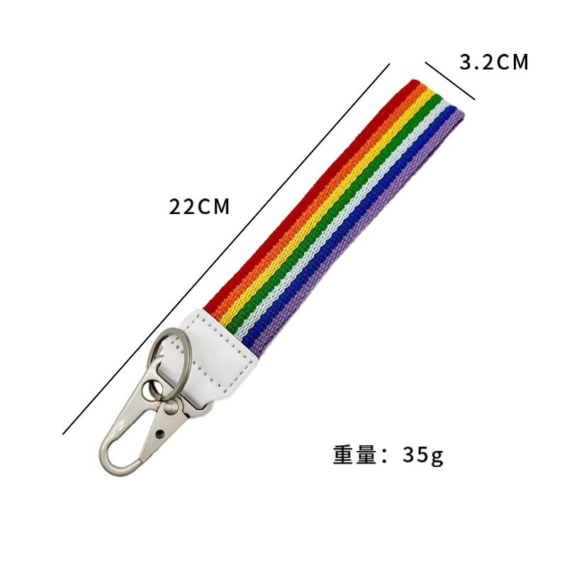 high quality phone lanyard strap keychain personalized Colorful canvas keychains mobile phone bag, jeans keychain pendant